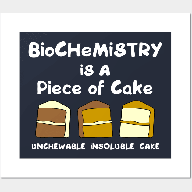 Biochemistry Cake White Text Wall Art by Barthol Graphics